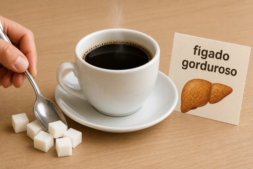 Retirar o açúcar do café reduz calorias líquidas e pode favorecer o controle metabólico.