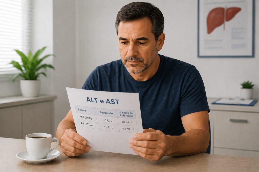 Alterações em ALT e AST precisam ser avaliadas junto do histórico e de outros exames.