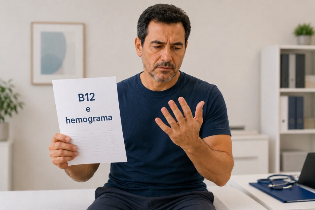 Formigamento e dormência persistentes podem indicar necessidade de investigar vitamina B12.