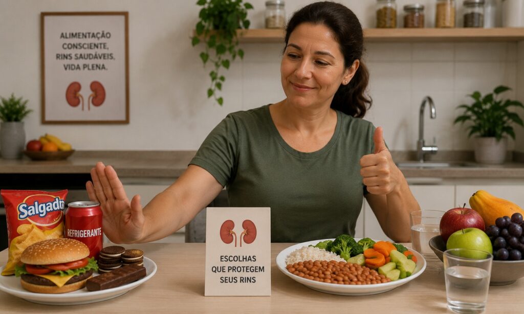 Reduzir ultraprocessados e priorizar comida simples ajuda a cuidar da saúde renal.