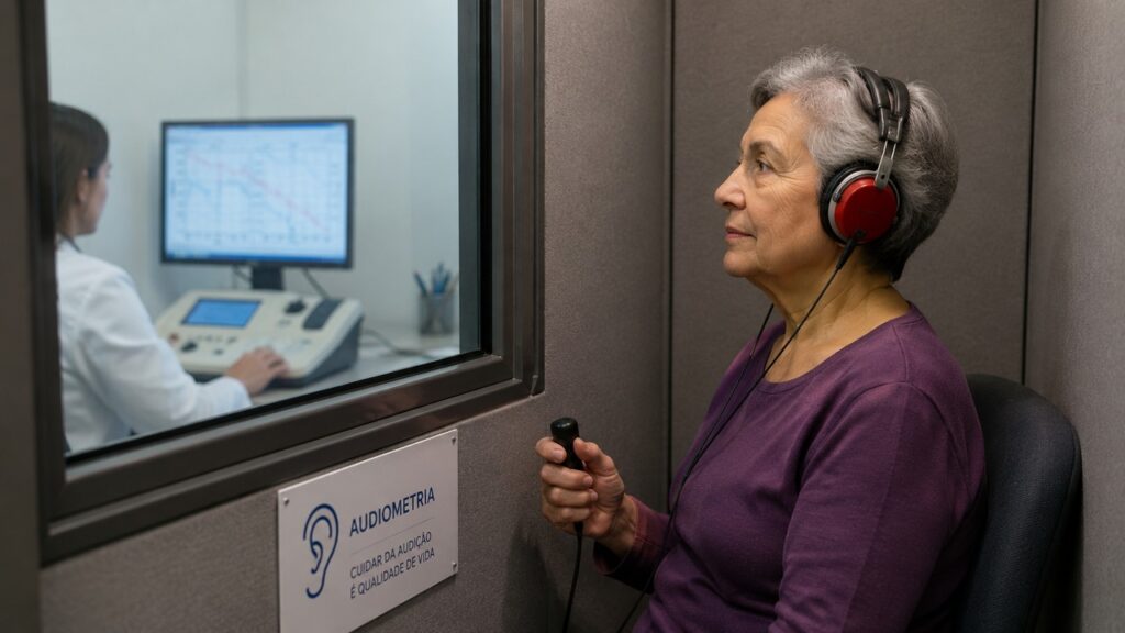 A audiometria ajuda a identificar perda auditiva antes que ela afete mais a rotina.