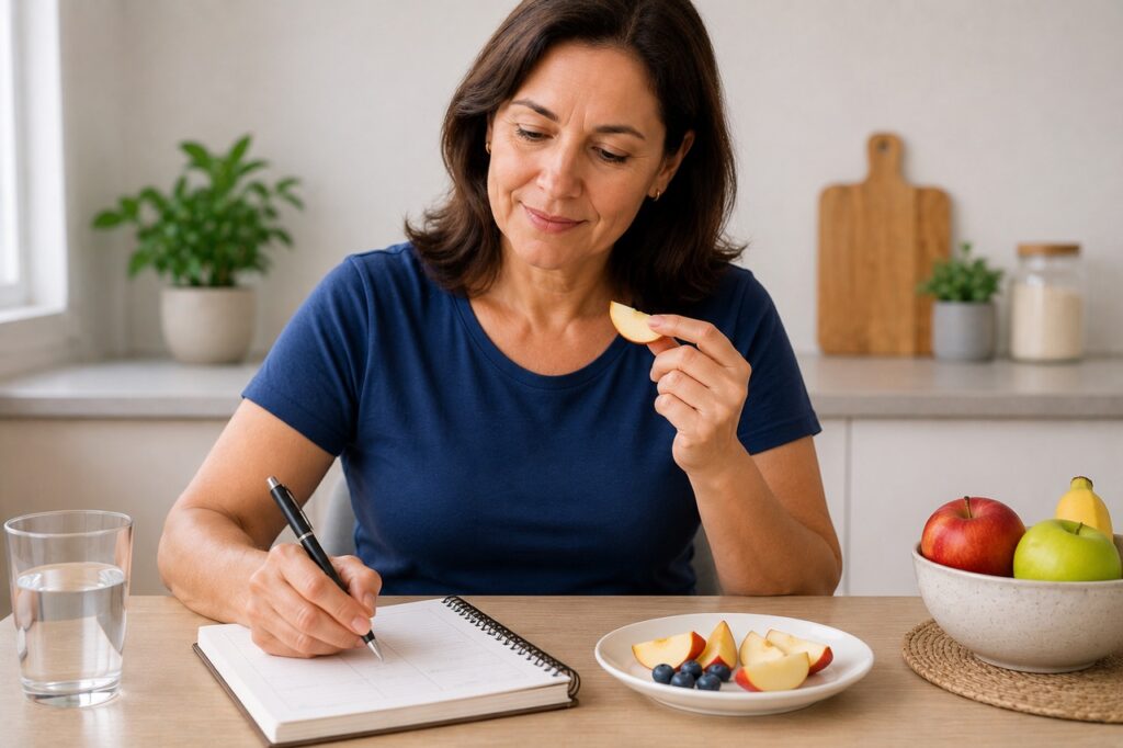 A reintrodução gradual ajuda a identificar quais alimentos pioram os sintomas.