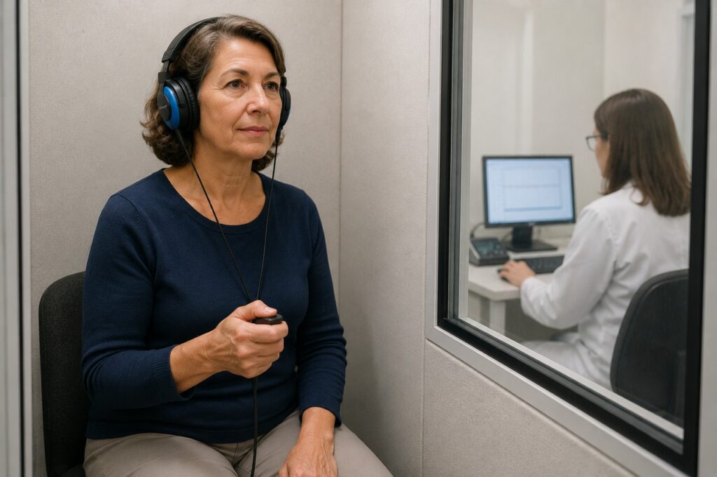 A avaliação auditiva pode identificar alterações antes que prejudiquem a comunicação diária.