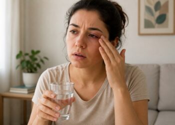 Olhos secos junto com boca seca persistente podem indicar mais do que cansaço visual.