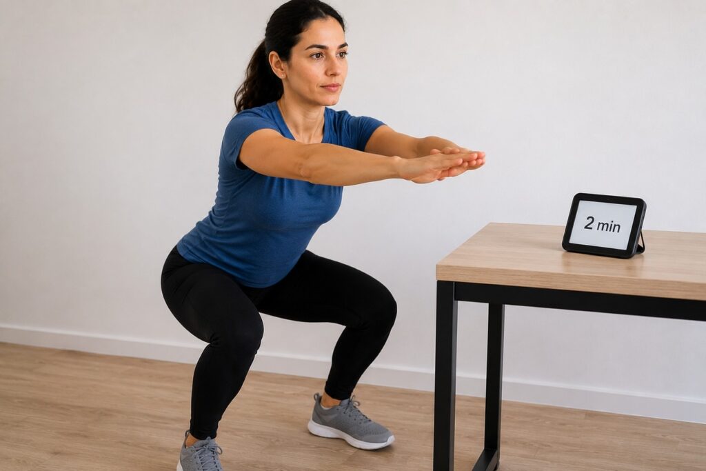 Pausas curtas com movimento podem estimular os músculos durante uma rotina muito sentada.