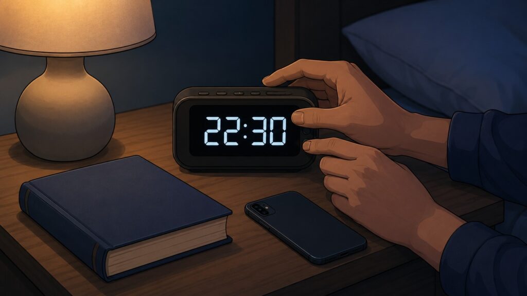 Um horário previsível para dormir ajuda a reduzir os efeitos do sono irregular.