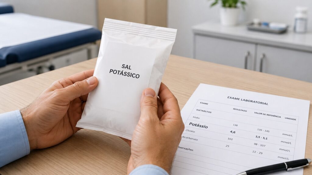 Antes de usar sal potássico, alguns grupos precisam avaliar riscos com orientação profissional.