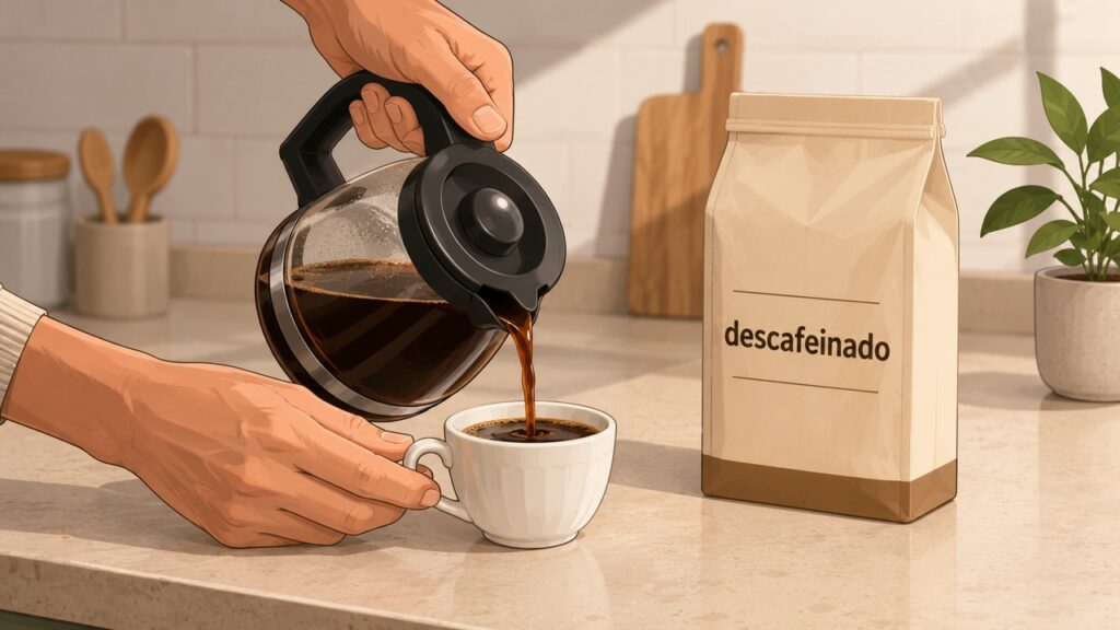 O descafeinado mantém parte dos compostos do café com menor estímulo da cafeína.