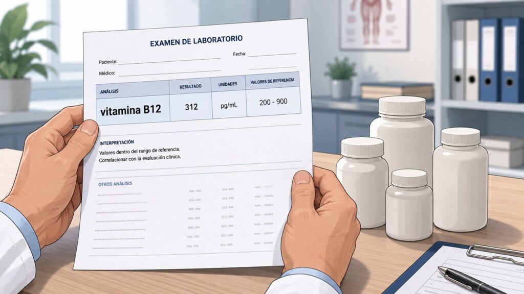 A investigação da vitamina B12 ajuda a diferenciar deficiência nutricional de outras causas neurológicas.