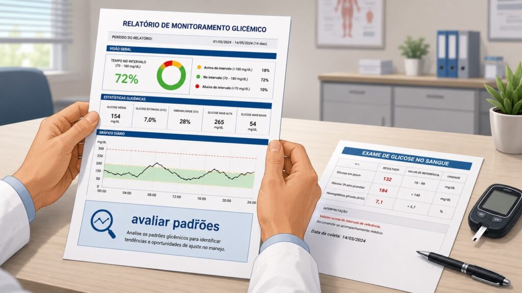 Relatórios do sensor devem ser avaliados junto com exames e histórico, especialmente em quem não tem diabetes.
