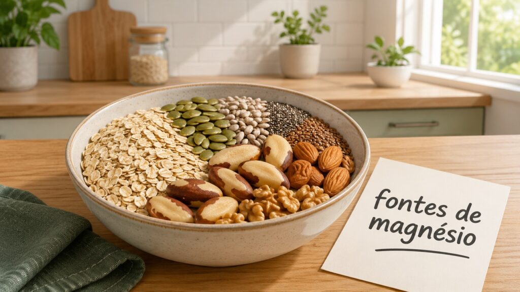 Fontes alimentares de magnésio podem ser o primeiro passo antes de pensar em suplemento.