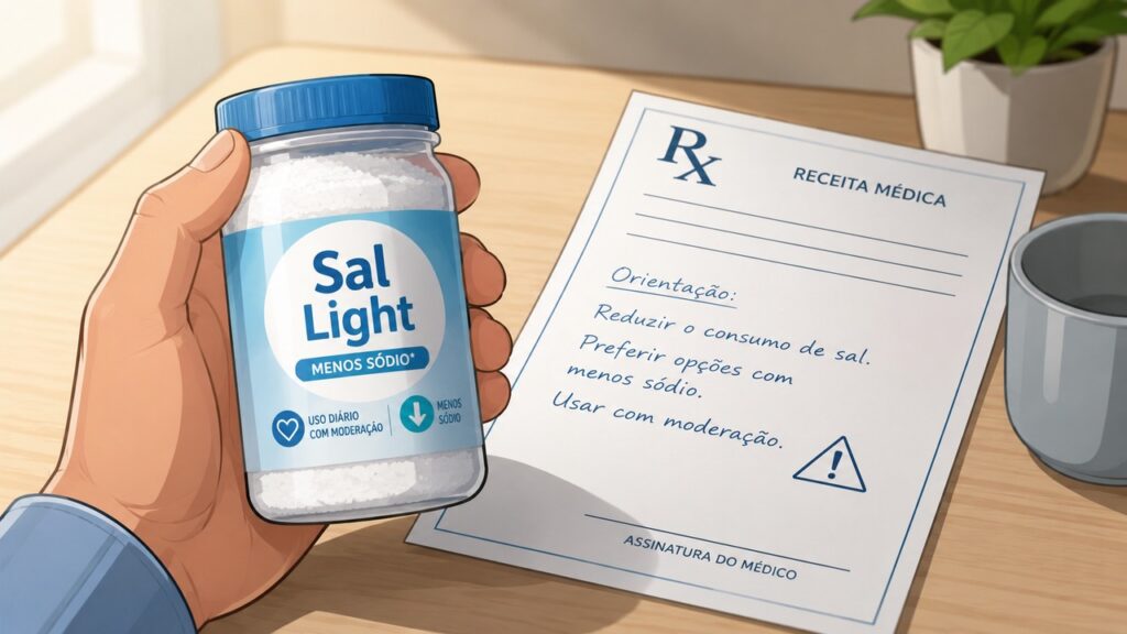 A troca pelo sal com potássio exige cuidado em pessoas com maior risco de alterações renais ou cardíacas.