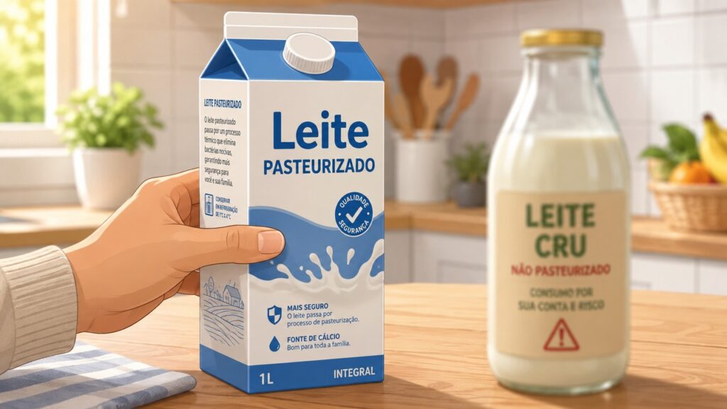 Escolher leite pasteurizado ou UHT é uma medida simples para reduzir o risco de infecções.