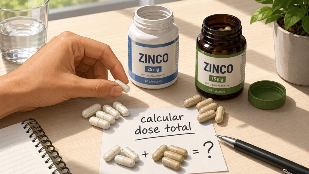 Somar suplementos diferentes ajuda a evitar excesso de zinco sem perceber.