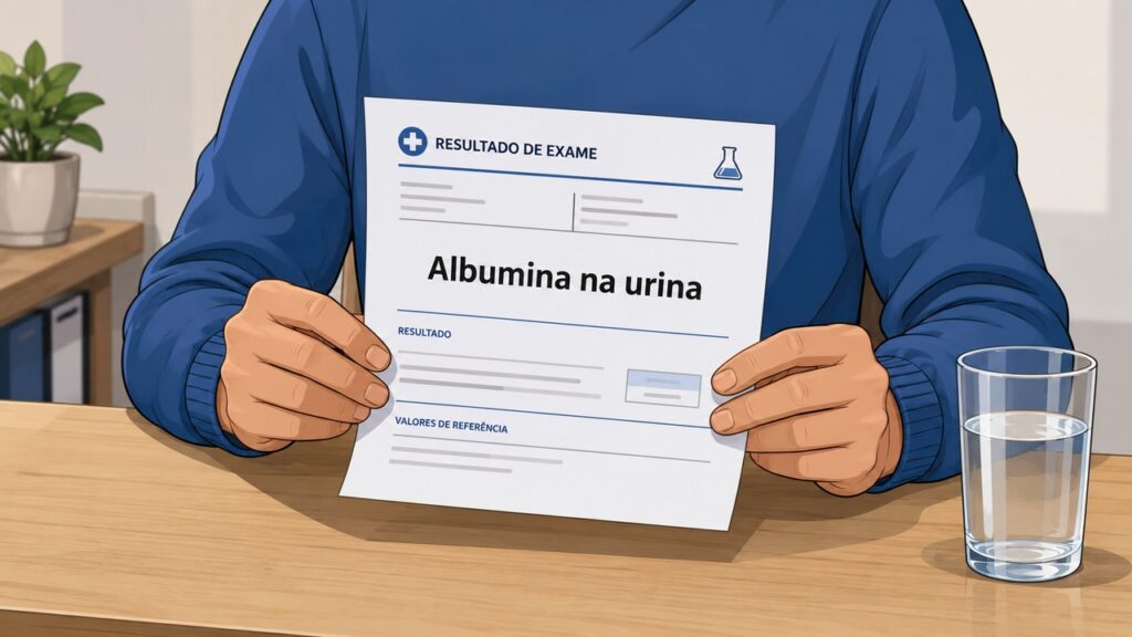 A albumina na urina pode ser uma pista precoce de alteração na função dos rins.