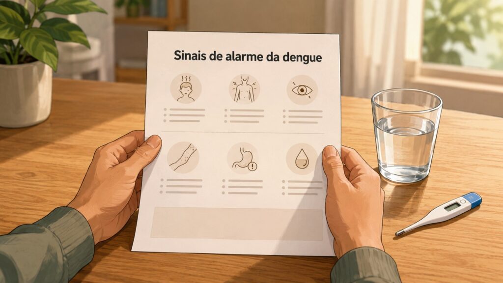 Reconhecer os sinais de alarme ajuda a agir antes que a dengue se agrave.