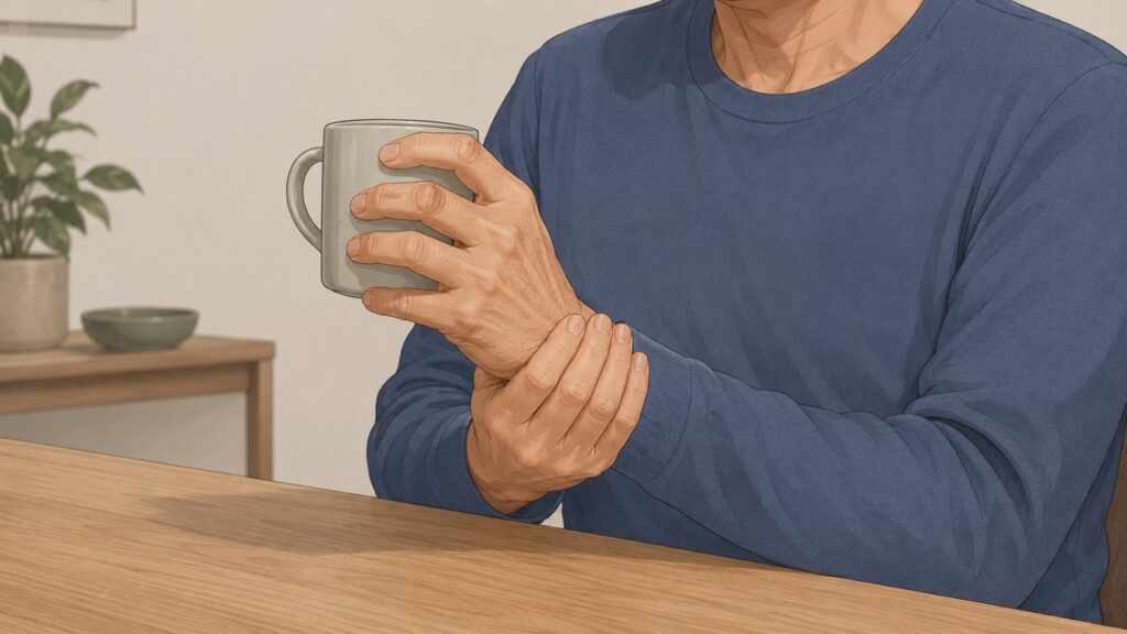 Formigamento e fraqueza na mão ajudam a diferenciar dor muscular de sinais neurológicos.