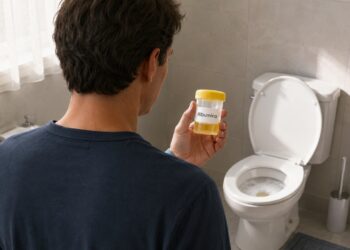 Urina espumosa persistente pode ser um sinal para investigar perda de proteína pelos rins.