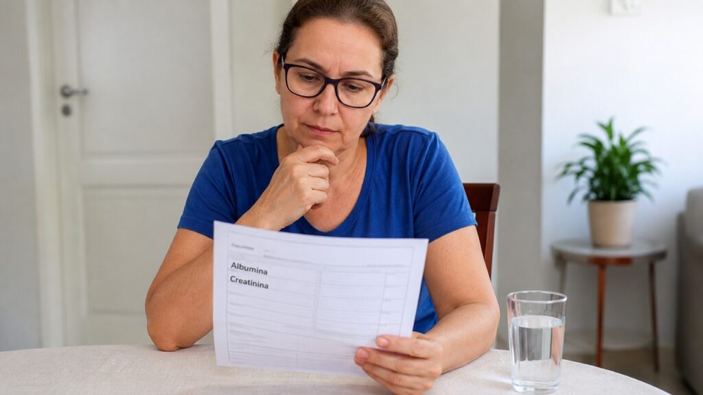 Exames simples ajudam a avaliar albumina na urina e função renal com segurança.