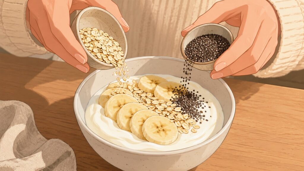 Combinar proteína com fibras torna o café da manhã mais equilibrado e menos rápido de digerir.