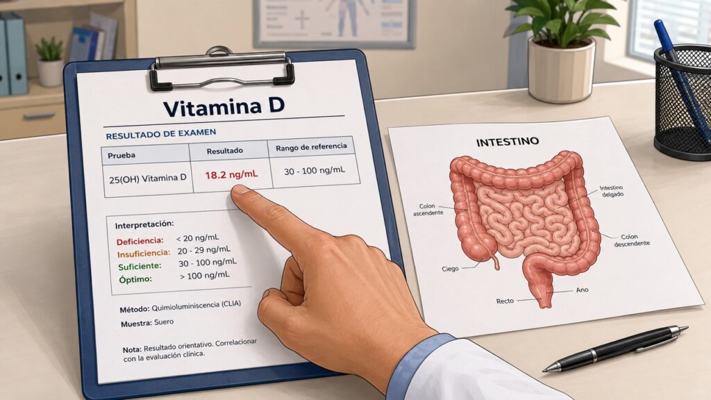 A absorção intestinal pode influenciar a resposta à reposição de vitamina D.