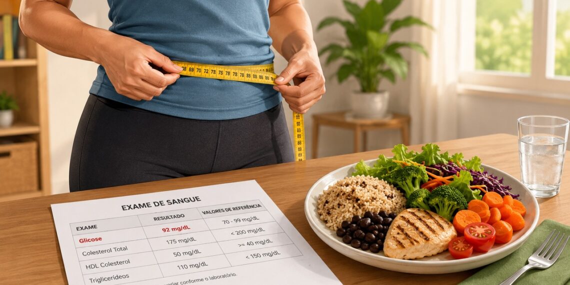 A medida da cintura e a glicose ajudam a revelar riscos ligados ao fígado gorduroso.