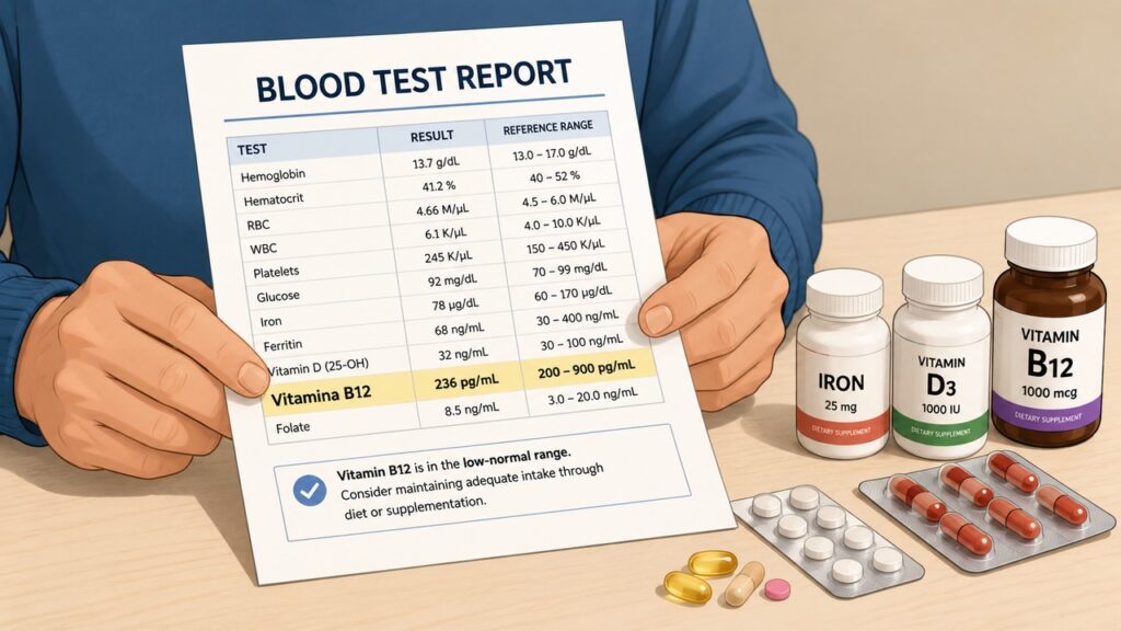 A investigação da vitamina B12 pode ajudar a esclarecer sintomas neurológicos persistentes.