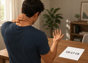 O trajeto da dor cervical até os dedos pode ajudar a suspeitar de compressão nervosa.