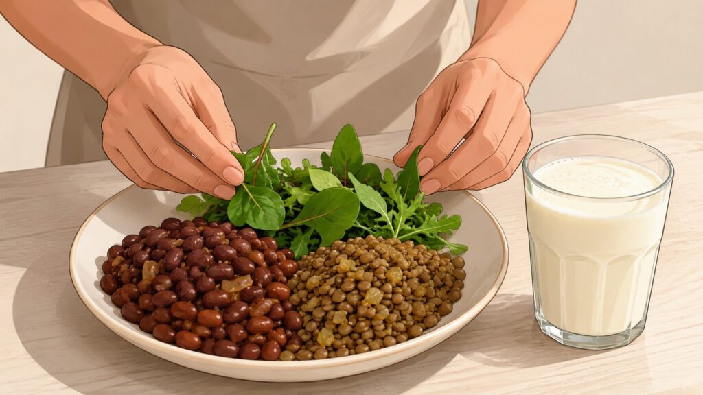 Fibras de leguminosas e vegetais ajudam a alimentar a microbiota além dos fermentados.