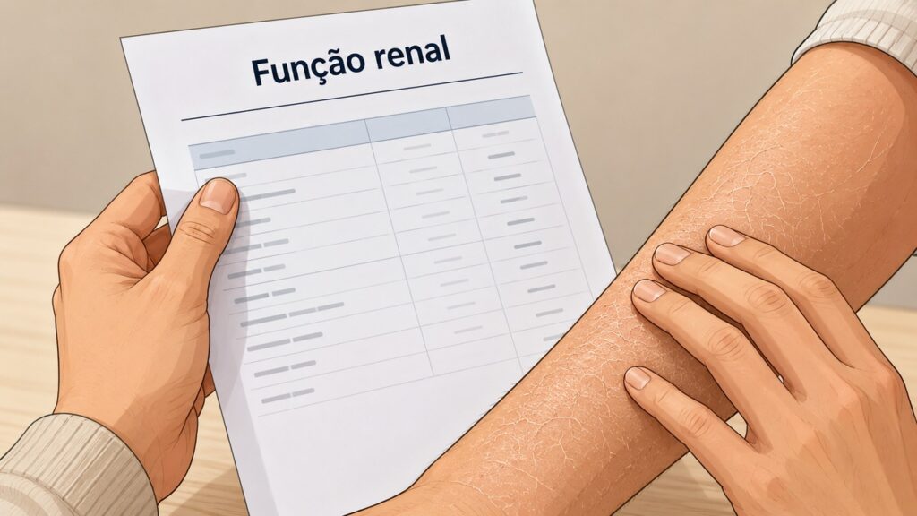 Exames simples ajudam a avaliar os rins quando a coceira vem com outros sinais de alerta.