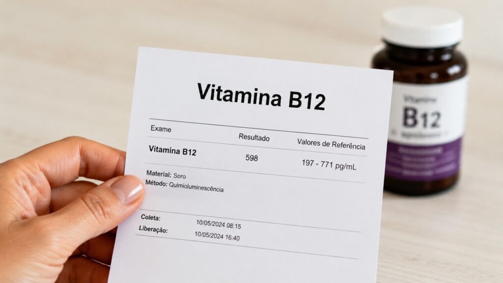 A dosagem de vitamina B12 ajuda a investigar formigamentos persistentes com segurança.