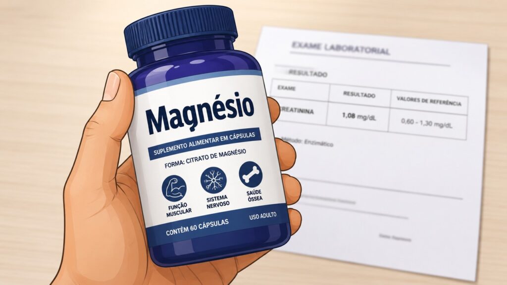 Conferir rótulo, necessidade real e riscos individuais torna o uso de magnésio mais seguro.