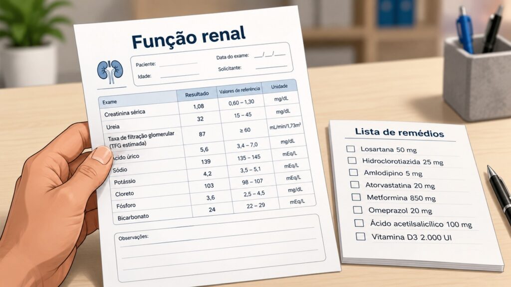Revisar rins, medicamentos e sinais nos nervos ajuda a entender cãibras noturnas recorrentes.