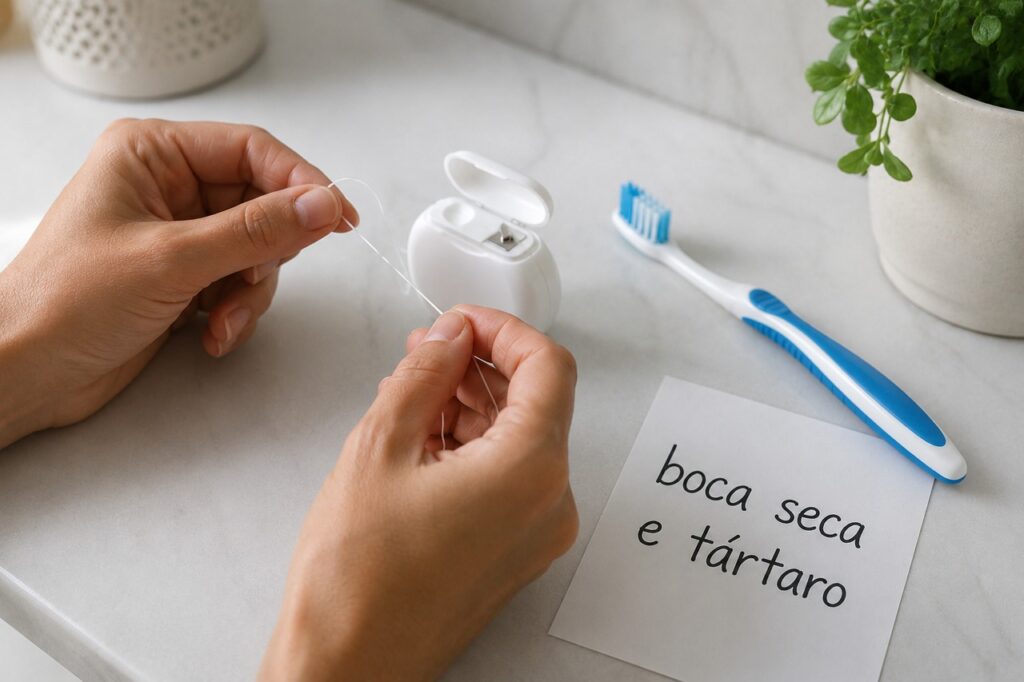 Boca seca e placa endurecida podem manter o mau hálito mesmo após a escovação.
