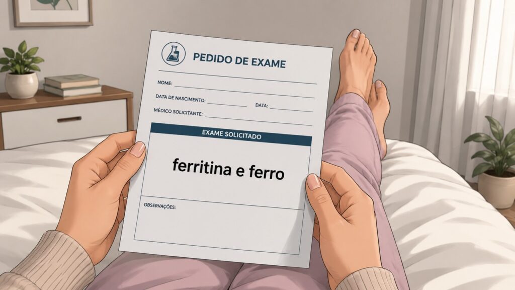 Investigar ferritina e ferro ajuda a orientar o cuidado sem usar suplemento por conta própria.