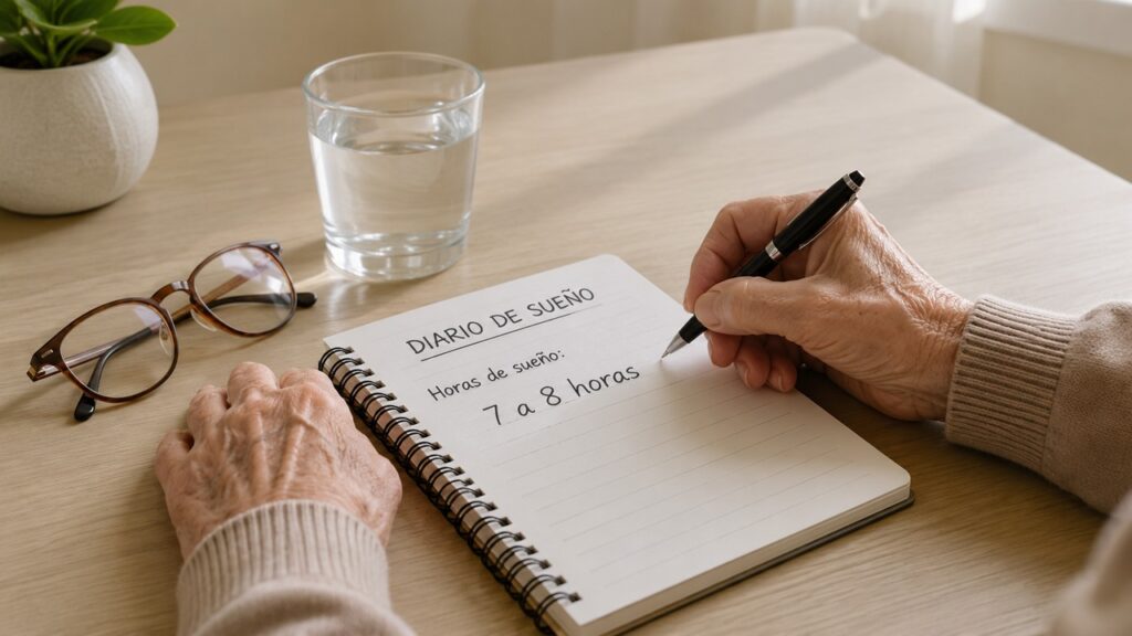 Registrar horários, despertares e disposição ao acordar ajuda a perceber se o sono está restaurador.