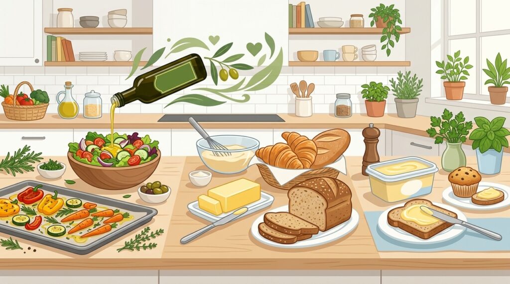 Manteiga, margarina ou azeite: qual é a opção mais saudável para cozinhar?