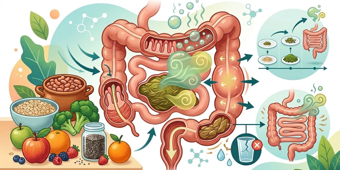 Quais são os efeitos colaterais do excesso de fibras na alimentação?