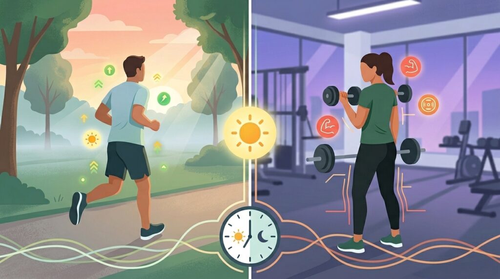 Treinar de manhã ou à noite: qual é a melhor opção para o corpo e o sono
