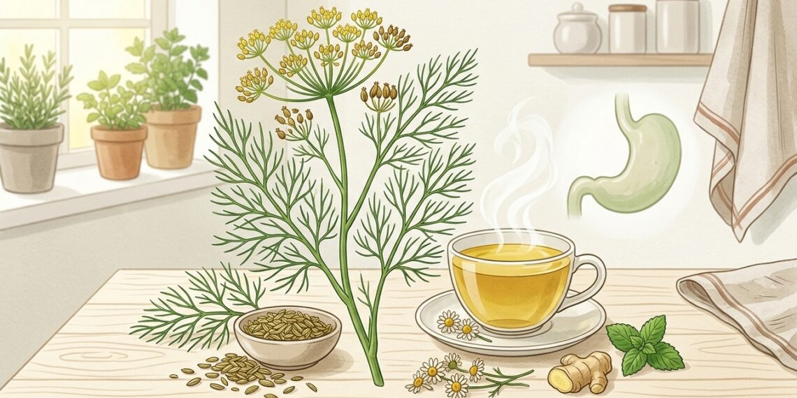 Planta medicinal que ajuda a digerir, alivia cólicas, reduz o desconforto e acalma o estômago