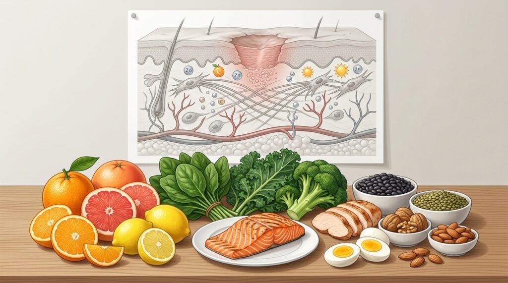 Qual deficiência de vitamina está ligada a feridas que demoram a cicatrizar