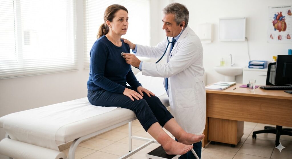 A investigação médica ajuda a diferenciar sedentarismo, circulação e possíveis alterações cardíacas.