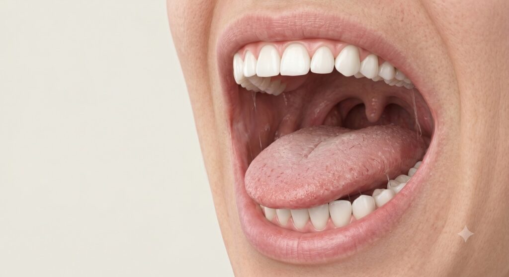 A queda na saliva pode afetar a fala, a mastigação e a proteção dos dentes.