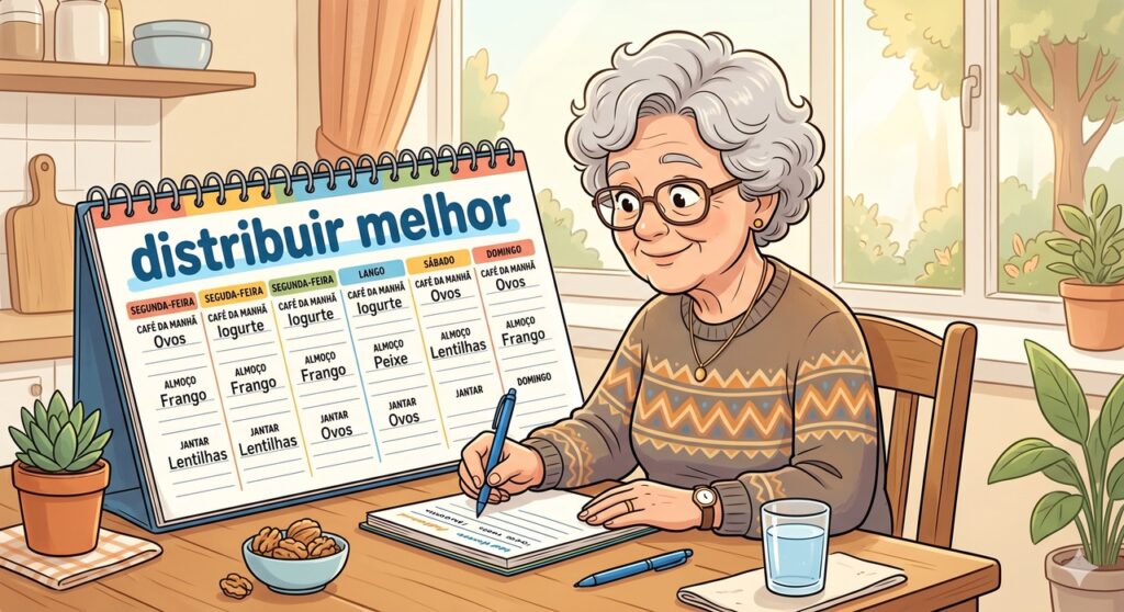 Distribuir a proteína ao longo do dia evita concentrar todo o cuidado muscular em uma única refeição.