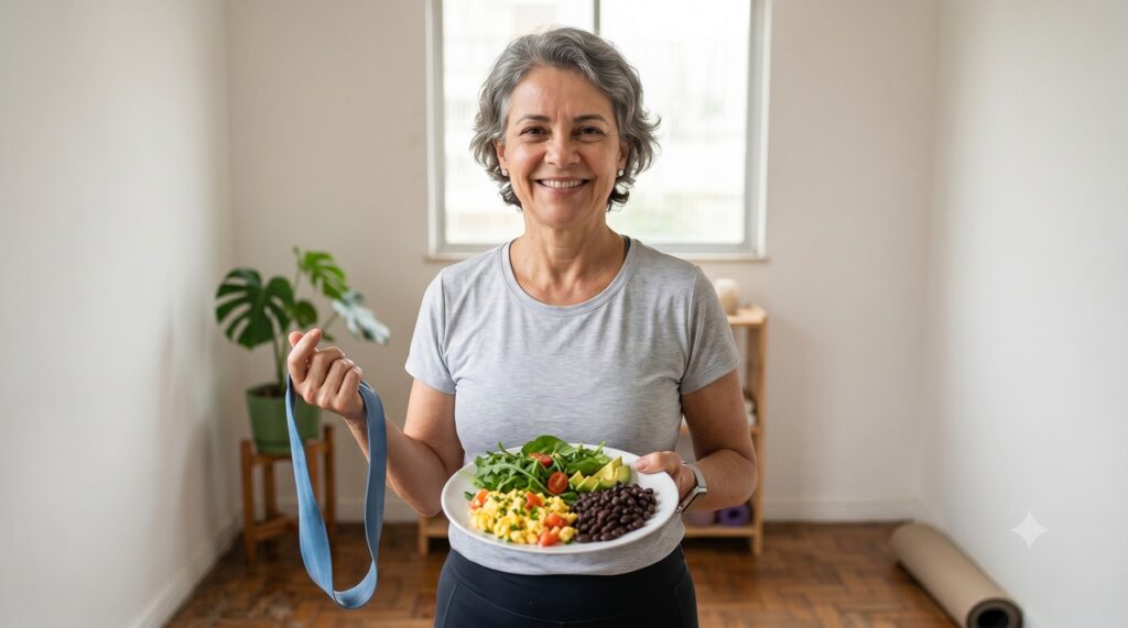Proteína e treino de resistência funcionam melhor juntos para manter força e massa muscular.