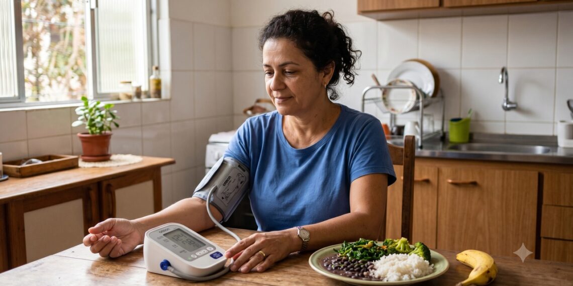 O potássio dos alimentos ajuda no equilíbrio do sódio e no cuidado com a pressão.