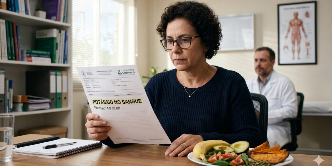 O aumento de potássio deve considerar alimentação, rins, medicamentos e orientação profissional.