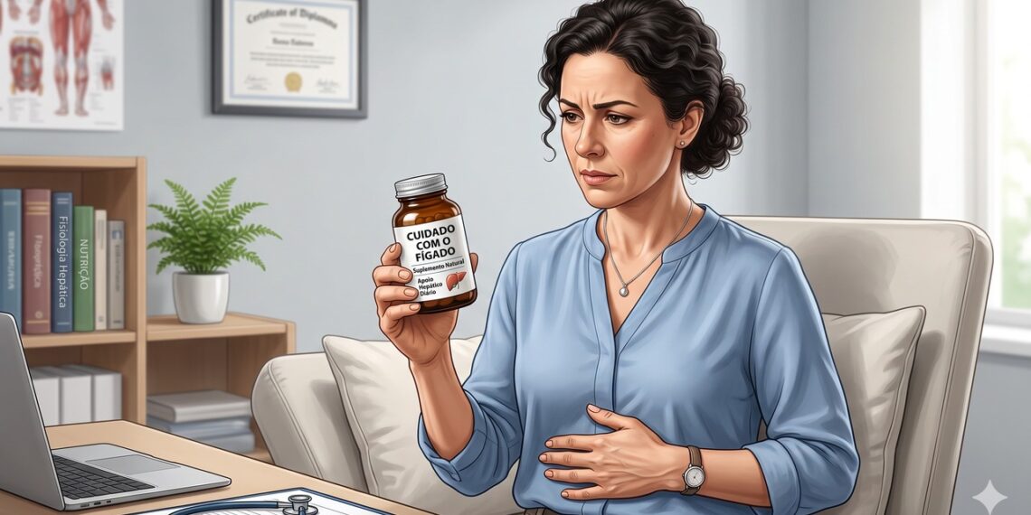 Suplementos naturais concentrados também exigem atenção quando há risco de sobrecarga no fígado.