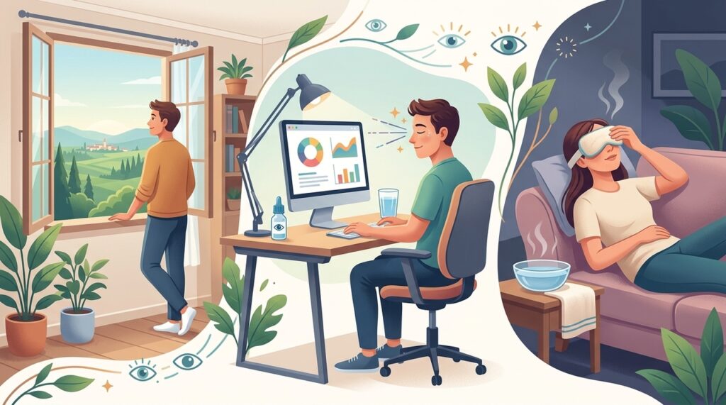 O que causa olhos cansados no fim do dia? Veja como aliviar