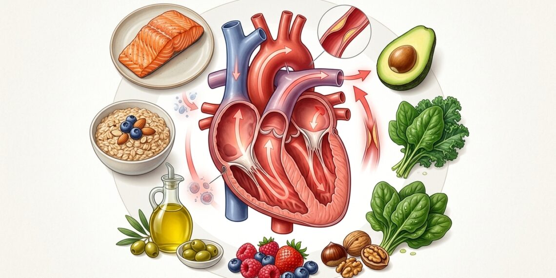 Nutrientes que ajudam a saúde do coração e onde encontrá-los nos alimentos comuns